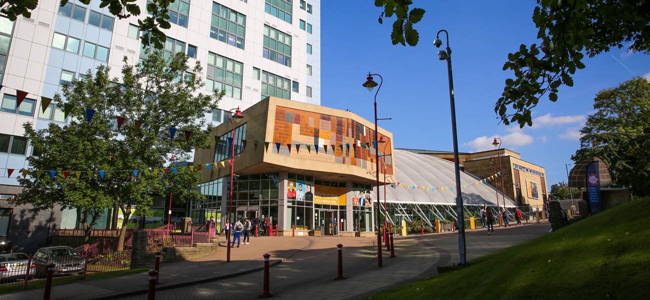 An image of the Richmond Building at the University of Bradford.